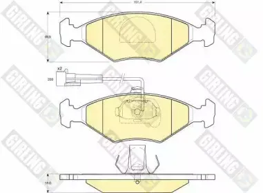 Комплект тормозных колодок, дисковый тормоз GIRLING купить