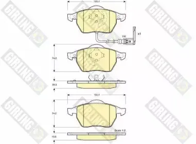 Комплект тормозных колодок, дисковый тормоз GIRLING купить
