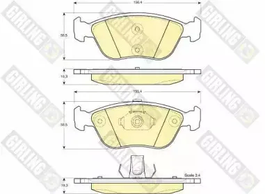 Комплект тормозных колодок, дисковый тормоз GIRLING купить