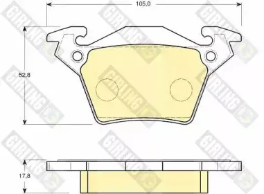 Комплект тормозных колодок, дисковый тормоз GIRLING купить