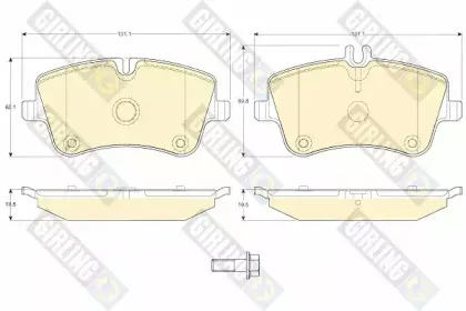 Комплект тормозных колодок, дисковый тормоз GIRLING купить