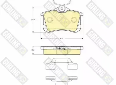 Комплект тормозных колодок, дисковый тормоз GIRLING купить