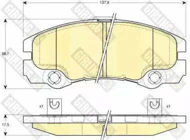 Комплект тормозных колодок, дисковый тормоз GIRLING купить