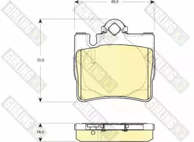 Комплект тормозных колодок, дисковый тормоз GIRLING купить