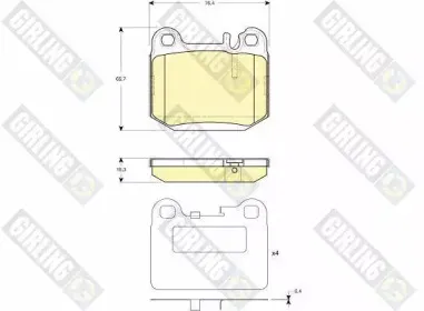 Комплект тормозных колодок, дисковый тормоз GIRLING купить