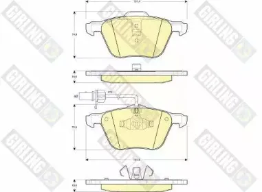 Комплект тормозных колодок, дисковый тормоз GIRLING купить