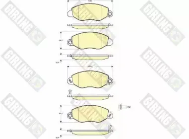 Комплект тормозных колодок, дисковый тормоз GIRLING купить
