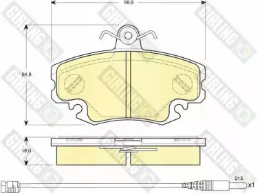 Комплект тормозных колодок, дисковый тормоз GIRLING купить