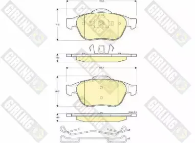 Комплект тормозных колодок, дисковый тормоз GIRLING купить