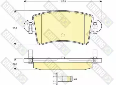 Комплект тормозных колодок, дисковый тормоз GIRLING купить
