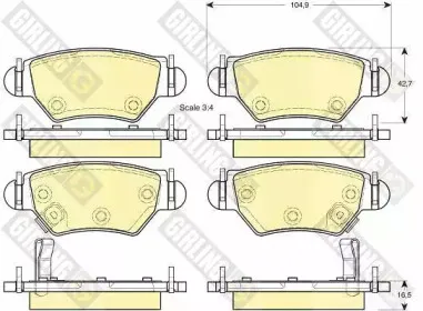 Комплект тормозных колодок, дисковый тормоз GIRLING купить