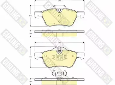 Комплект тормозных колодок, дисковый тормоз GIRLING купить