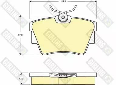 Комплект тормозных колодок, дисковый тормоз GIRLING купить