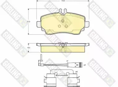 Комплект тормозных колодок, дисковый тормоз GIRLING купить
