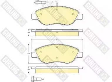 Комплект тормозных колодок, дисковый тормоз GIRLING купить