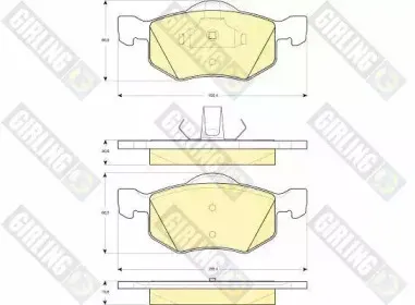 Комплект тормозных колодок, дисковый тормоз GIRLING купить