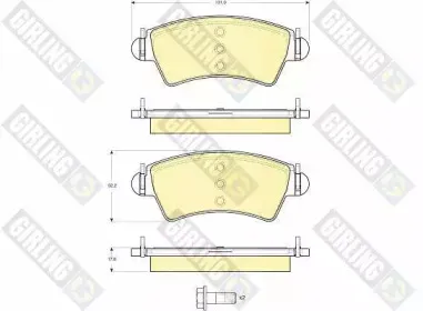 Комплект тормозных колодок, дисковый тормоз GIRLING купить