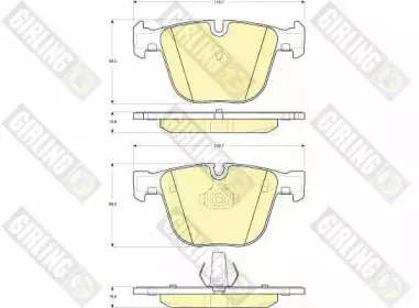 Комплект тормозных колодок, дисковый тормоз GIRLING купить