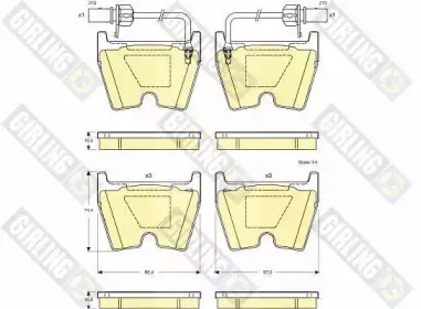 Комплект тормозных колодок, дисковый тормоз GIRLING купить