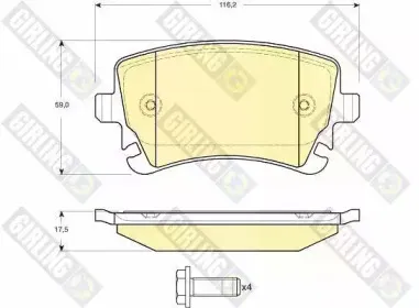 Комплект тормозных колодок, дисковый тормоз GIRLING купить