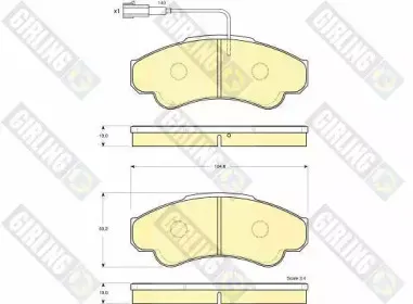 Комплект тормозных колодок, дисковый тормоз GIRLING купить