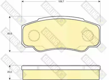 Комплект тормозных колодок, дисковый тормоз GIRLING купить