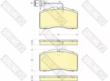 Комплект тормозных колодок, дисковый тормоз GIRLING купить
