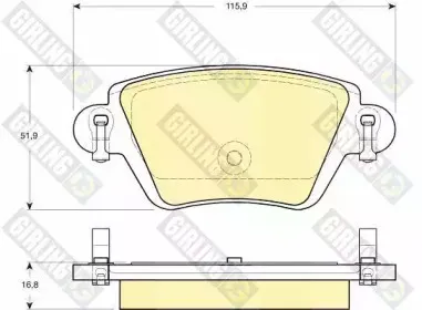 Комплект тормозных колодок, дисковый тормоз GIRLING купить