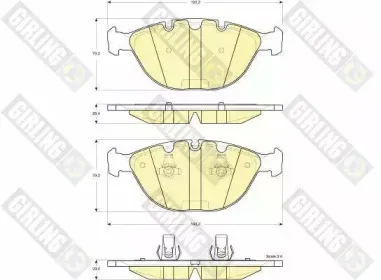 Комплект тормозных колодок, дисковый тормоз GIRLING купить