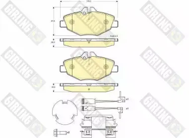 Комплект тормозных колодок, дисковый тормоз GIRLING купить