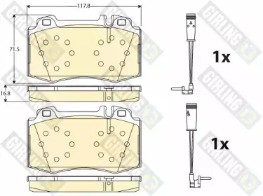 Комплект тормозных колодок, дисковый тормоз GIRLING купить