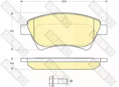 Комплект тормозных колодок, дисковый тормоз GIRLING купить