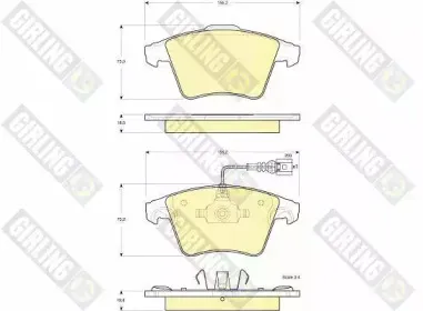 Комплект тормозных колодок, дисковый тормоз GIRLING купить