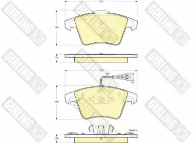 Комплект тормозных колодок, дисковый тормоз GIRLING купить