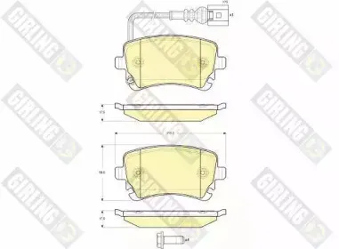Комплект тормозных колодок, дисковый тормоз GIRLING купить