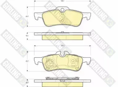 Комплект тормозных колодок, дисковый тормоз GIRLING купить