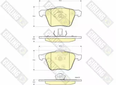 Комплект тормозных колодок, дисковый тормоз GIRLING купить