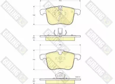 Комплект тормозных колодок, дисковый тормоз GIRLING купить