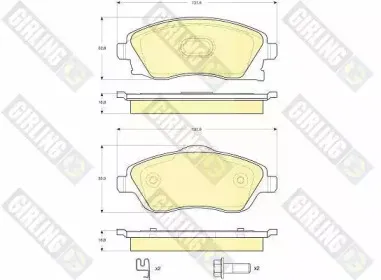 Комплект тормозных колодок, дисковый тормоз GIRLING купить