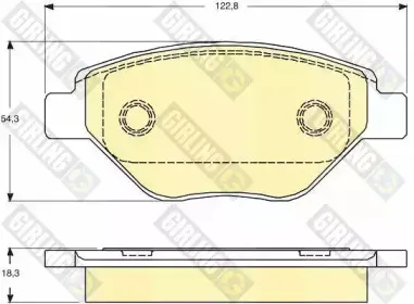 Комплект тормозных колодок, дисковый тормоз GIRLING купить