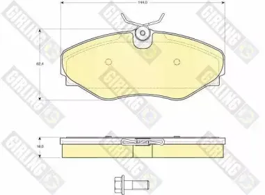Комплект тормозных колодок, дисковый тормоз GIRLING купить