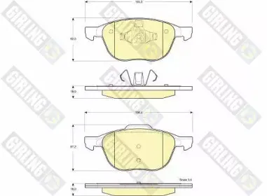 Комплект тормозных колодок, дисковый тормоз GIRLING купить