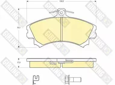 Комплект тормозных колодок, дисковый тормоз GIRLING купить