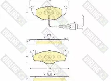Комплект тормозных колодок, дисковый тормоз GIRLING купить