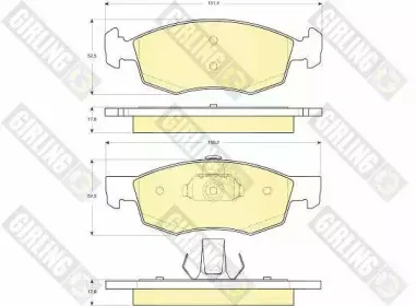 Комплект тормозных колодок, дисковый тормоз GIRLING купить