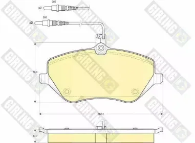 Комплект тормозных колодок, дисковый тормоз GIRLING купить