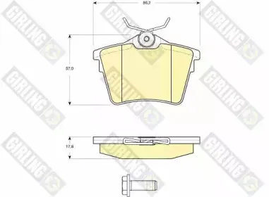 Комплект тормозных колодок, дисковый тормоз GIRLING купить