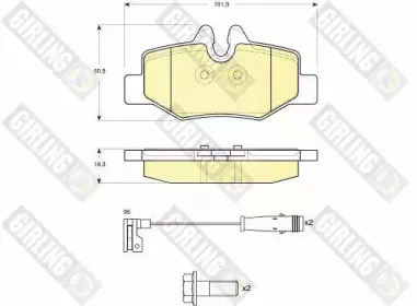 Комплект тормозных колодок, дисковый тормоз GIRLING купить
