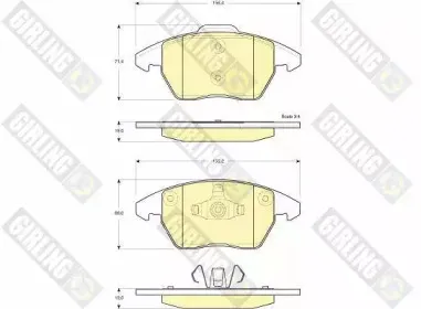 Комплект тормозных колодок, дисковый тормоз GIRLING купить
