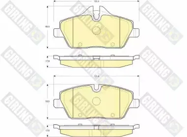Комплект тормозных колодок, дисковый тормоз GIRLING купить